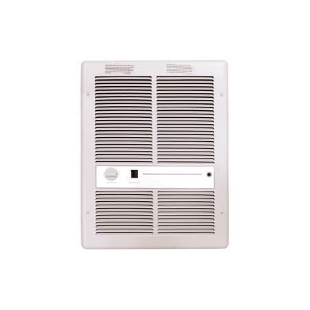 Tpi TPI Fan Forced Wall Heater With Summer Fan Switch H3317T2SRPW - 4800W 240V White H3317T2SRPW